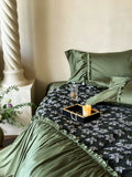 Load image into Gallery viewer, French light luxury cotton long-staple cotton four-piece bed skirt princess style pure cotton ruffle edge quilt cover high-end bedding