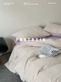 Load image into Gallery viewer, FANTASIA Collection Dream Planet [Washing Sun Like Pansy] Three-dimensional Jacquard Striped Cotton Four-piece Cotton Sheet