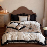Load image into Gallery viewer, French light luxury retro style cotton four-piece set long-staple cotton digital printing quilt cover pure cotton high-end bedding