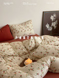 Load image into Gallery viewer, FANTASIA Collection Dream Planet [Ringo Paradise] Retro Fruit Cotton Knitted Cotton Four-piece Cotton Sheet