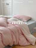Load image into Gallery viewer, FANTASIA Dream Planet [Childish Peach Sweet Tea Color] Yarn-dyed striped double-layer yarn cotton four-piece set of pure cotton sheets