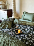 Load image into Gallery viewer, French light luxury cotton long-staple cotton four-piece bed skirt princess style pure cotton ruffle edge quilt cover high-end bedding