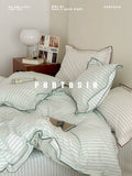 Load image into Gallery viewer, FANTASIA Collection Dream Planet [Wild Mist Sleeping Rain] Class A cotton washed cotton edge four-piece set of pure cotton sheets