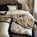 Load image into Gallery viewer, French light luxury retro style cotton four-piece set long-staple cotton digital printing quilt cover pure cotton high-end bedding