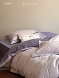Load image into Gallery viewer, FANTASIA Collection Dream Planet [Twilight Dyed Butterfly] French Retro Purple Cotton Bed Four-piece Cotton Sheet