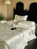 Load image into Gallery viewer, French girl heart cool feeling Lenzing Tencel Xia Liang quilt four-piece washable air conditioner quilt ice silk thin sleeping quilt