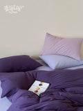 Load image into Gallery viewer, FANTASIA Collection Dream Planet [Evening Iris] Purple Mix and Match Cotton Knitted Cotton Four-piece Cotton Sheet