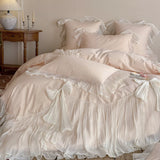 Load image into Gallery viewer, French romantic girl cotton long-staple cotton bed cover four-piece set retro lace quilt cover premium bedding fairy