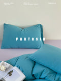 Load image into Gallery viewer, FANTASIA collection dream planet [do not smell the galaxy] blue and purple cotton knitted cotton bed four-piece cotton sheets