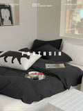 Load image into Gallery viewer, FANTASIA Collection Dream Planet [Escape to the West Highlands] Original black and white cotton bed four-piece cotton bed sheet