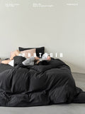 Load image into Gallery viewer, FANTASIA Collection Dream Planet [Lucid Utopia] Premium Sense Black Cotton Bed Four-piece Cotton Sheet