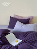 Load image into Gallery viewer, FANTASIA Collection Dream Planet [Evening Iris] Purple Mix and Match Cotton Knitted Cotton Four-piece Cotton Sheet