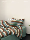 Load image into Gallery viewer, FANTASIA Collection Dream Planet Maillard Nordic American Stripe Class A Pure Cotton Cotton Knitted Cotton Four-piece Set