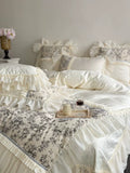 Load image into Gallery viewer, Romantic girl heart lace cotton bed four-piece French retro style quilt cover pure cotton bed sheet bed cover