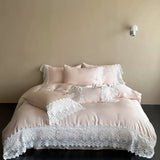 Load image into Gallery viewer, French romantic Tencel four-piece cool quilt cover sleeping naked sheets ice silk bedding summer light luxury high sense