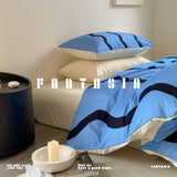 Load image into Gallery viewer, FANTASIA Dream Planet [Sleeping West Coast] Contrasting Colors Autumn and Winter Cotton Grind Four-piece Cotton Sheet