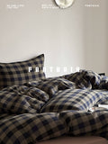 Load image into Gallery viewer, FANTASIA Collection Dream Planet [Birds and Cicadas] Yarn-dyed plaid cotton three-layer yarn four-piece set of pure cotton sheets