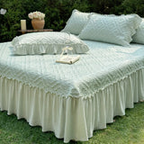 Load image into Gallery viewer, Summer high-end PE cool soft mat three-piece bed cover princess lace machine washable air conditioner soft mat