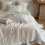 Load image into Gallery viewer, Lan preface French fairy beauty style summer Tencel summer cool quilt four-piece ice silk cake skirt thin quilt girl heart summer quilt