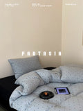 Load image into Gallery viewer, FANTASIA Collection Dream Planet [Floating Iceland] Polka Dot Knitted Cotton Bed Four-piece Cotton Sheet
