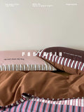 Load image into Gallery viewer, FANTASIA Collection Dream Planet [Shirley and Rum] Stripe Contrasting Color Cotton Embroidery Four-piece Cotton Sheet