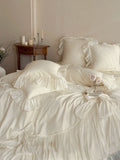 Load image into Gallery viewer, French romantic girl cotton long-staple cotton bed cover four-piece set retro lace quilt cover premium bedding fairy