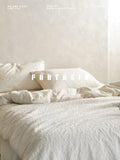 Load image into Gallery viewer, FANTASIA Collection Dream Planet [Hidden Moon Flow Wave] White Premium Cotton Bed Four-piece Cotton Sheet