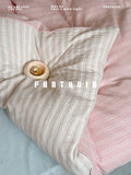 Load image into Gallery viewer, FANTASIA Dream Planet [Childish Peach Sweet Tea Color] Yarn-dyed striped double-layer yarn cotton four-piece set of pure cotton sheets