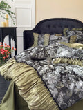 Load image into Gallery viewer, French retro cotton long-staple cotton four-piece set of pure cotton pleated lace quilt cover satin jacquard girl bedding