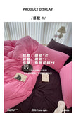 Load image into Gallery viewer, FANTASIA Dream Planet [Strawberry Brownie] Pink Contrasting Color Cotton Knitted Cotton Four-piece Cotton Sheet