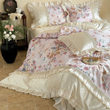 Load image into Gallery viewer, French Sweet Wind Pegasus Flower Four-piece Set Tencel Cotton Lace Quilt Cover Princess Wind Summer Sheet Bedding