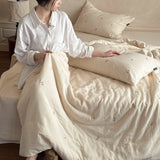 Load image into Gallery viewer, Sleeping naked and skin-friendly  Double-layer yarn Xia Liang quilt four-piece machine washable air conditioner thin quilt summer pure cotton super soft bedding