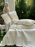 Load image into Gallery viewer, Summer high-end PE cool soft mat three-piece bed cover princess lace machine washable air conditioner soft mat