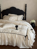 Load image into Gallery viewer, French Romantic Tencel Cotton Four-piece Princess Wind Jacquard Chiffon Lace Quilt Cover Silky Sleeping Naked Girl Heart Sheet