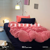 Load image into Gallery viewer, FANTASIA Collection Dream Planet [California Neon] Sweet Cool Pink and Blue Contrasting Color Knitted Cotton Four-piece Cotton Sheet