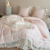 Load image into Gallery viewer, French girl premium cotton long-staple cotton four-piece set pure cotton lace quilt cover princess style bedding
