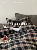 Load image into Gallery viewer, FANTASIA set dream planet universal in all seasons, American apartment retro plaid cotton double-layer yarn four-piece cotton bed sheet