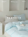 Load image into Gallery viewer, FANTASIA Dream Planet [Mint Girl] Blue Cotton Double Yarn Bed Four-piece Cotton Sheet