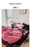 Load image into Gallery viewer, FANTASIA Dream Planet [Strawberry Brownie] Pink Contrasting Color Cotton Knitted Cotton Four-piece Cotton Sheet