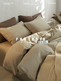 Load image into Gallery viewer, FANTASIA Collection Dream Planet [Almond Parfait] Vintage Coffee Waffle Cotton Four-piece Cotton Sheet