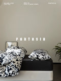 Load image into Gallery viewer, FANTASIA Dream Planet [Broken Shadows] Black and white ink splashing Class A cotton knitted cotton four-piece set of pure cotton sheets