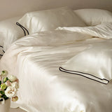 Load image into Gallery viewer, Lanxu Home Textiles Light Luxury Lenzing Tencel Four-piece Feather Jacquard Quilt Cover Summer Cool Ice Silky Sleeping Naked Bedding
