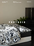 Load image into Gallery viewer, FANTASIA Dream Planet [Broken Shadows] Black and white ink splashing Class A cotton knitted cotton four-piece set of pure cotton sheets