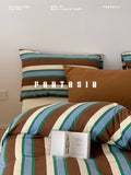 Load image into Gallery viewer, FANTASIA Dream Planet [Walnut Labyrinth] American Stripe Class A Cotton Knitted Cotton Four-piece Set