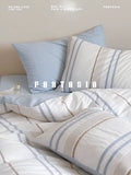 Load image into Gallery viewer, FANTASIA Collection Dream Planet [Carbonated Love Letter] Cotton three-dimensional blue striped bed four-piece set of pure cotton sheets
