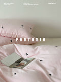 Load image into Gallery viewer, FANTASIA Collection Dream Planet [Sugar Coated Panda] Pink Embroidery Double Yarn Cotton Four-piece Cotton Sheet
