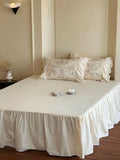 Load image into Gallery viewer, French pastoral girl's heart cotton four-piece romantic flower hollow lace quilt cover princess windbed skirt