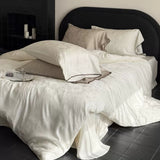 Load image into Gallery viewer, Spring and summer Lenzing Tencel cool silky bed four-piece set high-grade jacquard sheet quilt cover mattress bedding