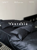 Load image into Gallery viewer, FANTASIA Collection Dream Planet [Hidden Bamboo Pendant Ink] Fat Panda Embroidered Cotton Bed Four-piece set of pure cotton sheets