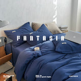 Load image into Gallery viewer, FANTASIA Collection Dream Planet [Blues Denim] Blue Waffle Cotton Bed Four-piece Cotton Sheet